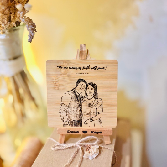 Personalized Engraved Photo Frame with Mini Easel Stand – Ready-to-Gift with Free Box & Card